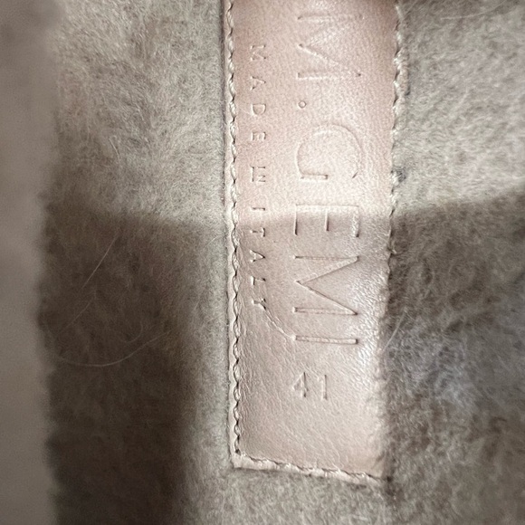 M. Gemi Cerchio Suede Shearling Fur Trim Sneakers Size 41 - Picture 8 of 8
